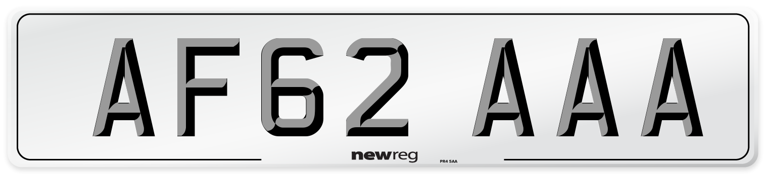 AF62 AAA Number Plate from New Reg